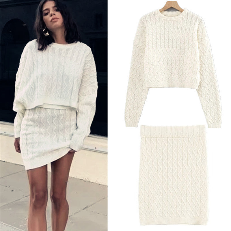 Spring And Autumn Retro Twist Knitted Round Neck Loose Pullover Sweater