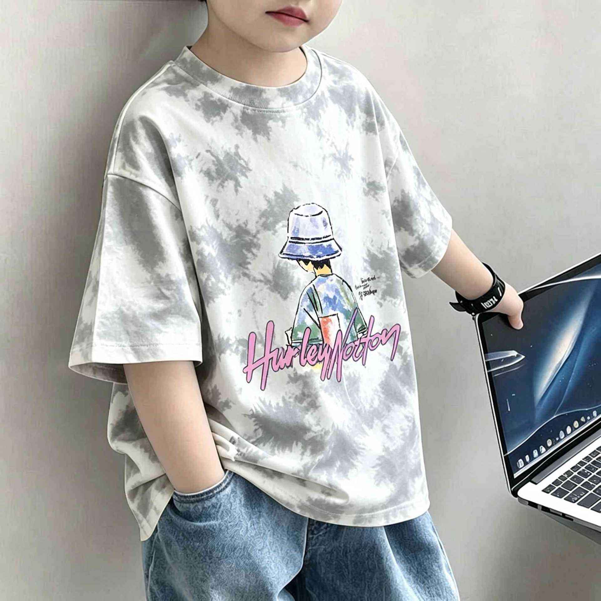 Boys' Short Sleeve T-Shirt, Trendy and Cool Casual Top for Kids