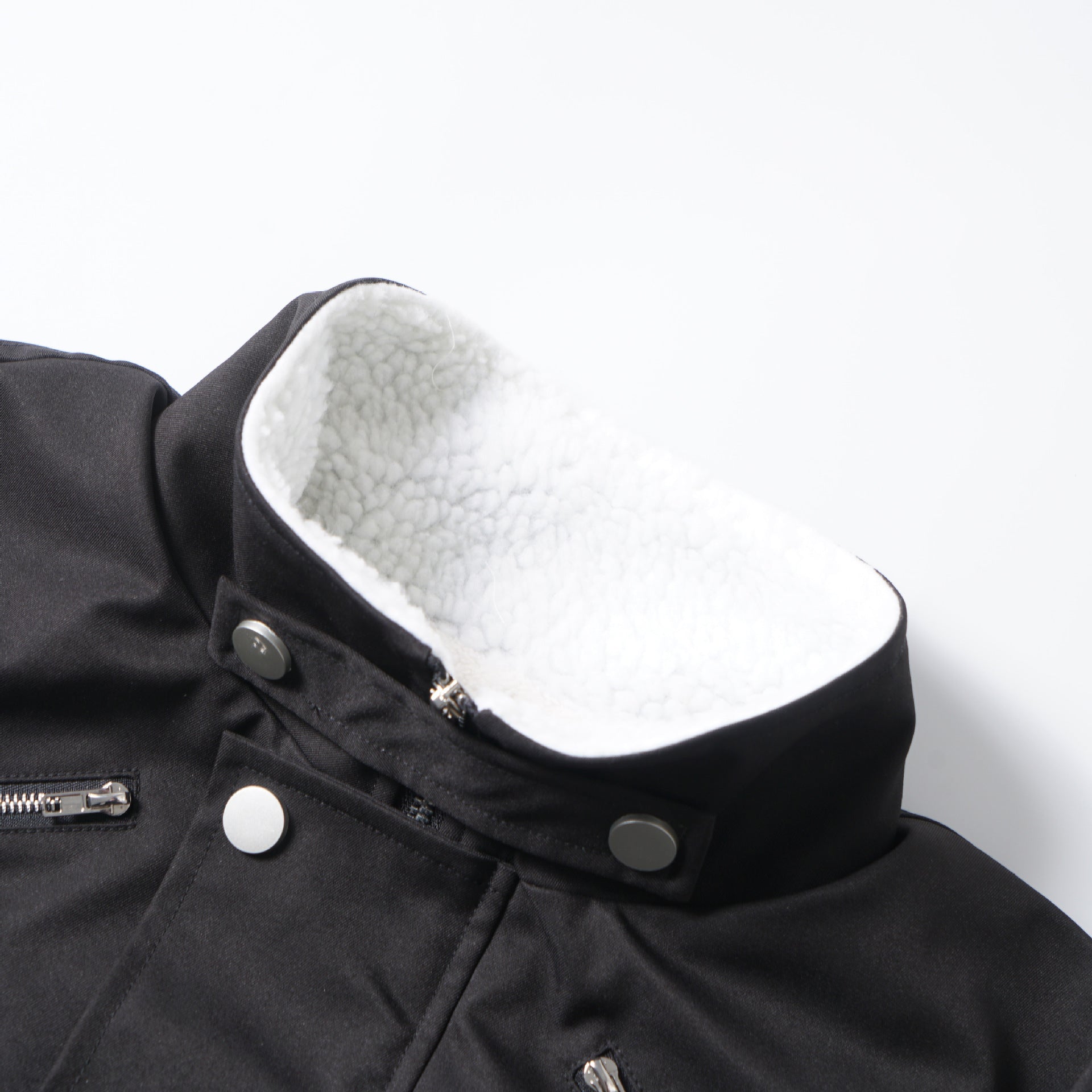 Lamb Fleece Stand up Collar Coat for Women