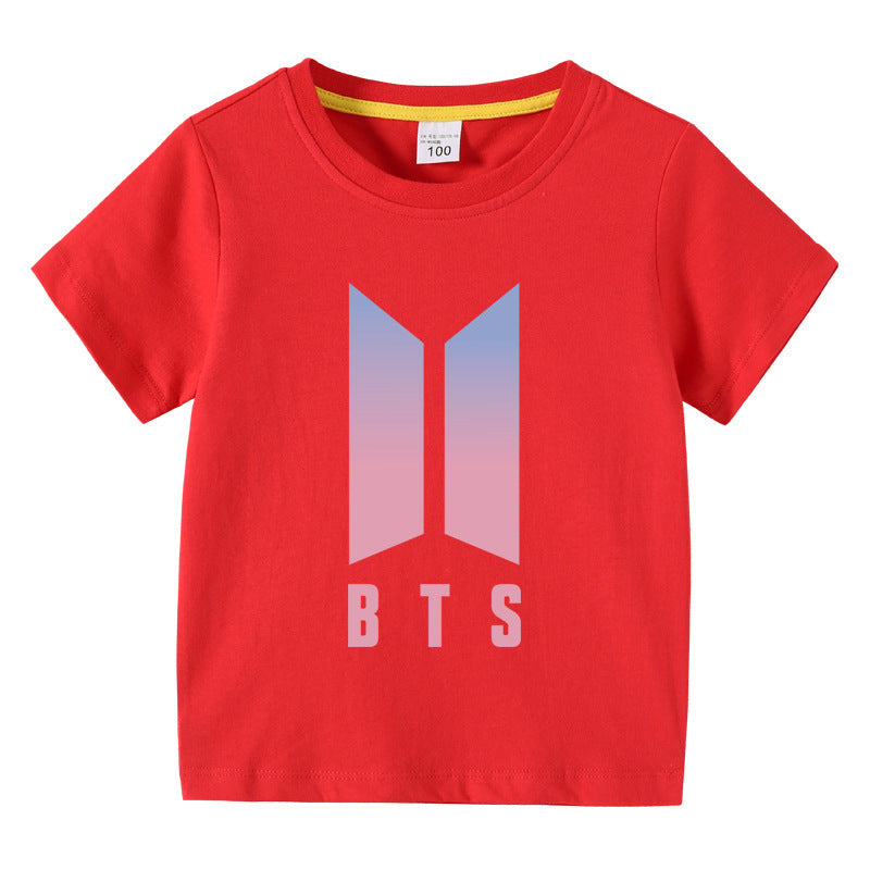 Children's summer short sleeved T-shirt