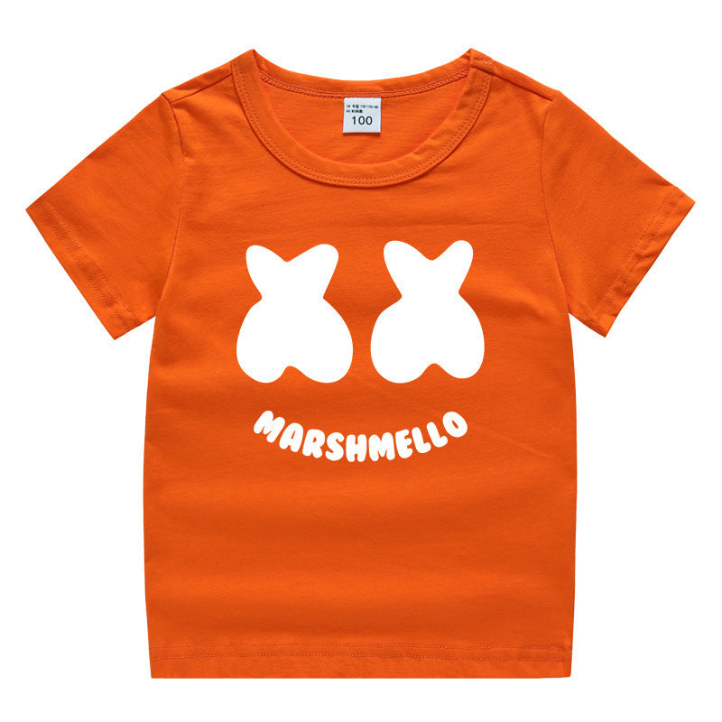 Kids' Marshmelo Cartoon Graphic T-Shirt – Short Sleeve Cotton Tee | 90–150