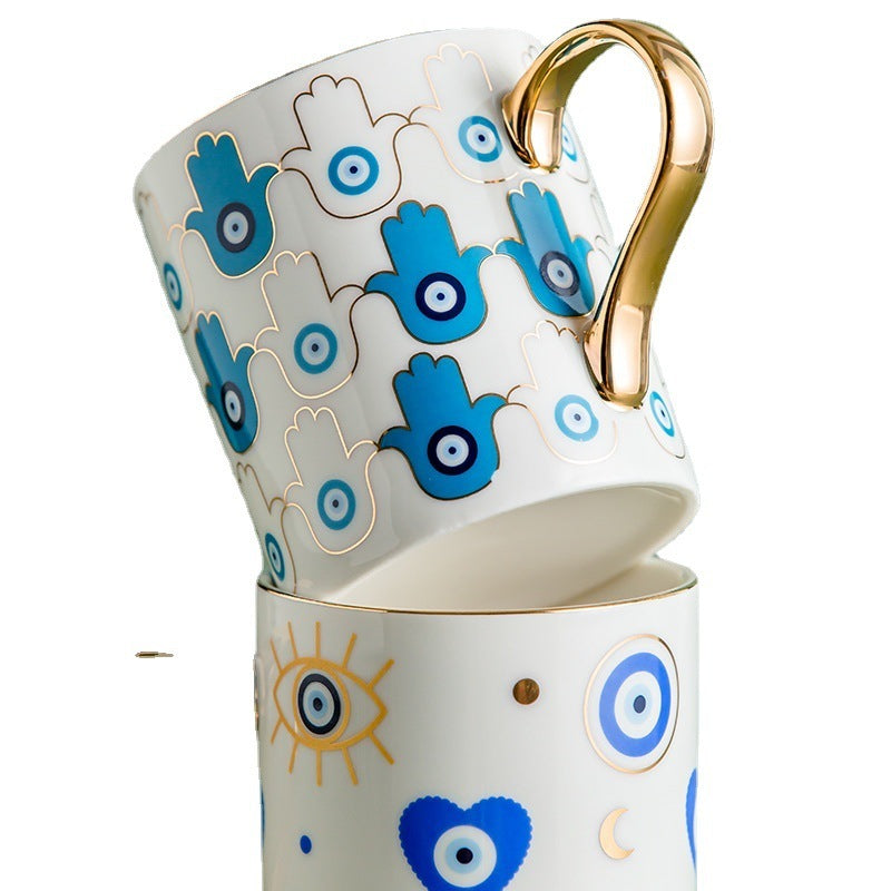 Nordic Light Luxury Ceramic Couple Mug Water Cup