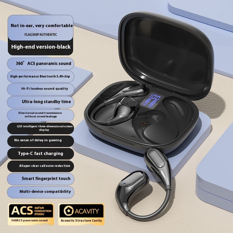 New Open Wireless Bluetooth Headset 0 Sense Wear Ultra-long Life Battery Game Sports Sweat-proof Unisex