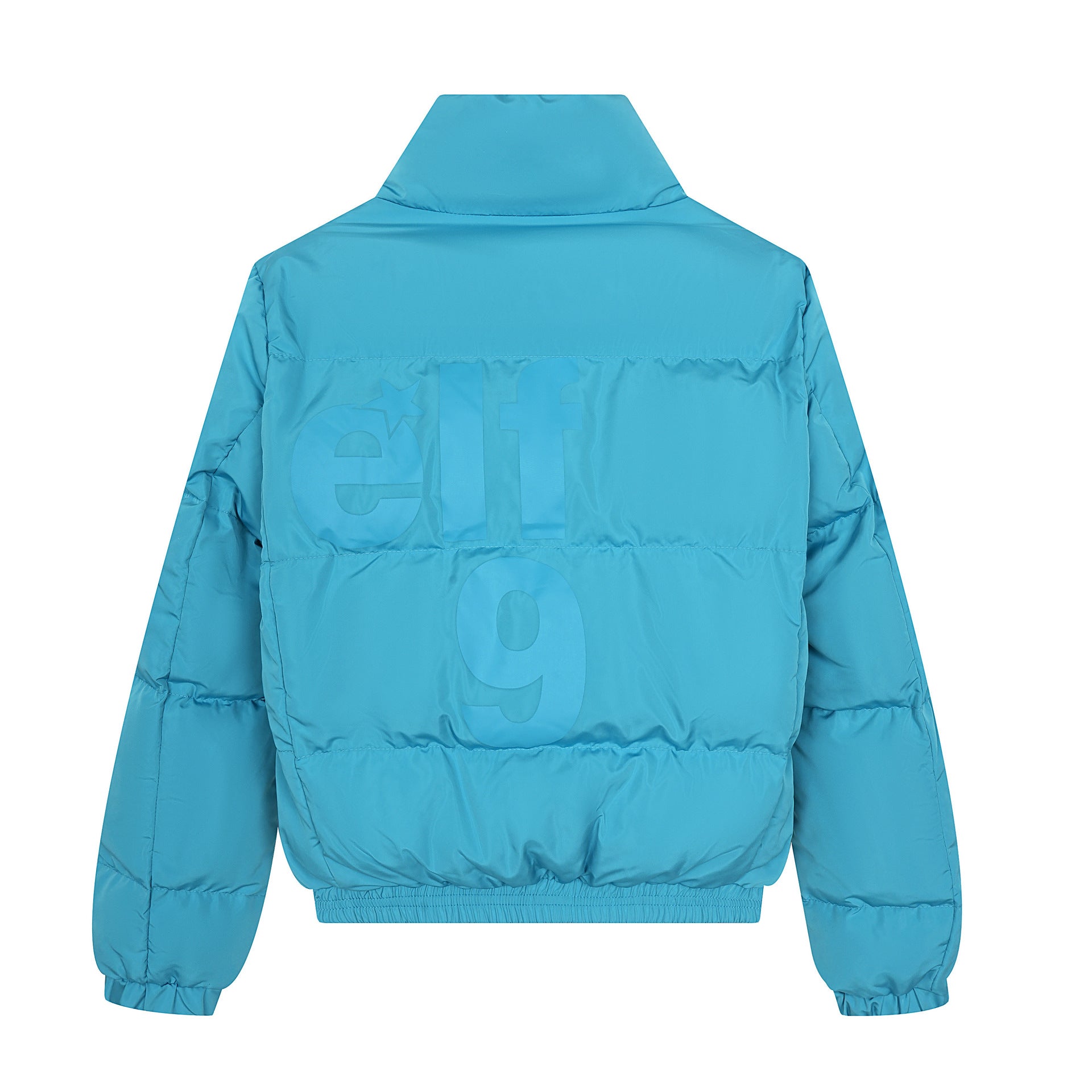 Letter print pink stand up collar bread jacket for women