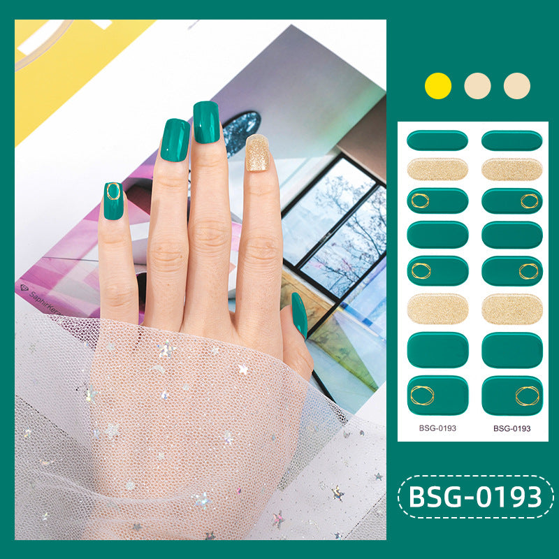 Glue Gilding Semi-curing Nail Sticker
