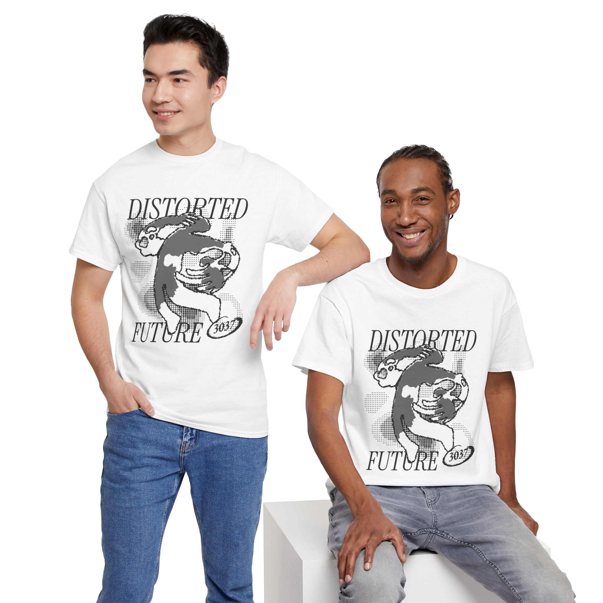 Distorted Future Retro Punk Graphic Tee