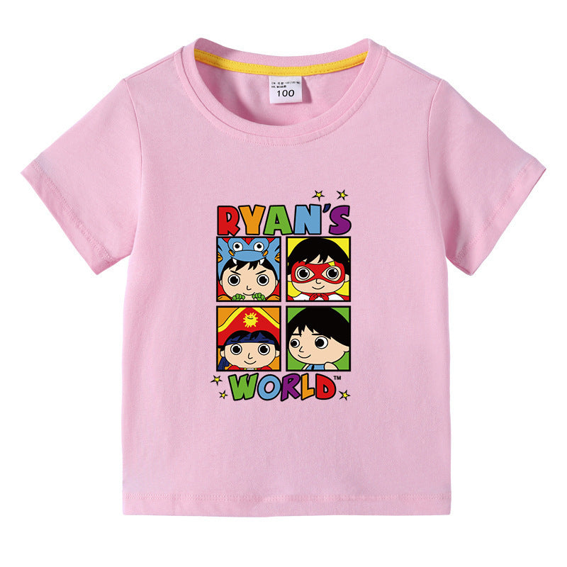 Children's summer short sleeved T-shirt