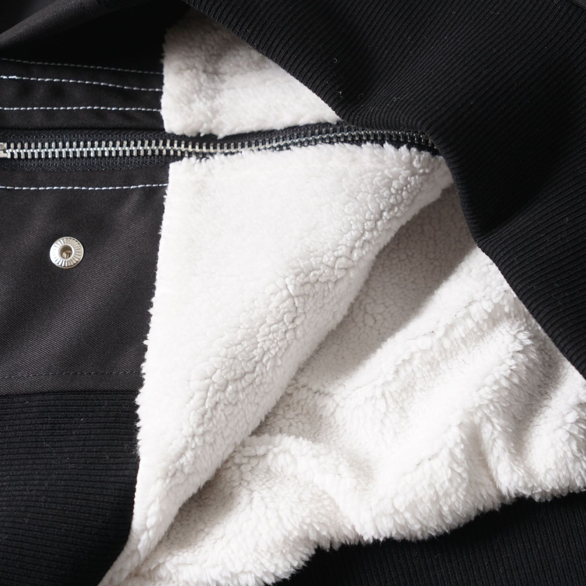 Lamb Fleece Stand up Collar Coat for Women