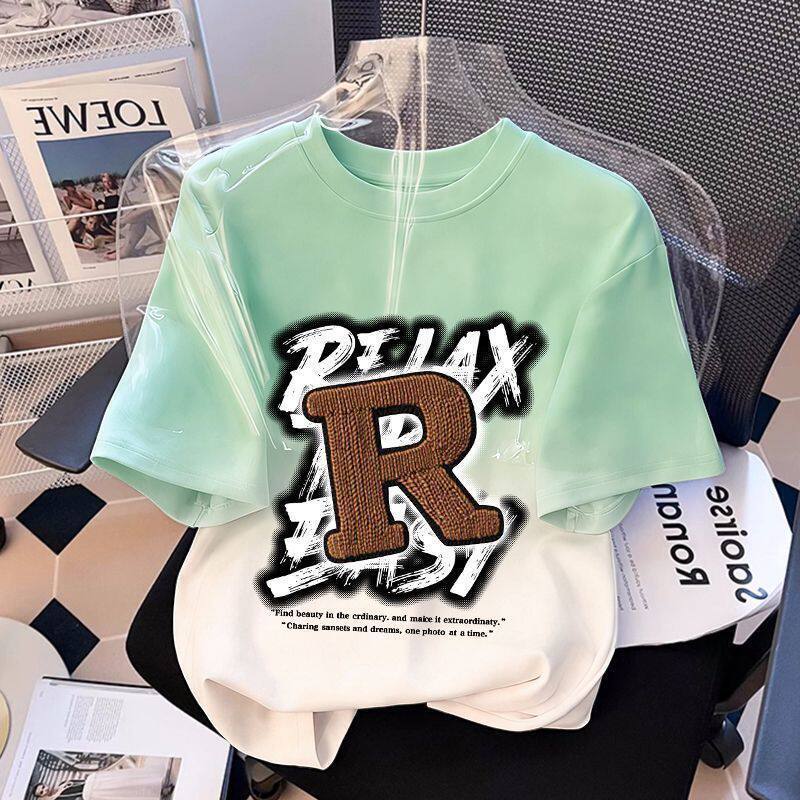 Casual Gradient Color Breathable Short Sleeve T-Shirt for Kids