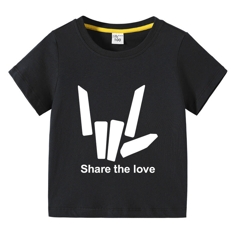 Children's summer short sleeved T-shirt