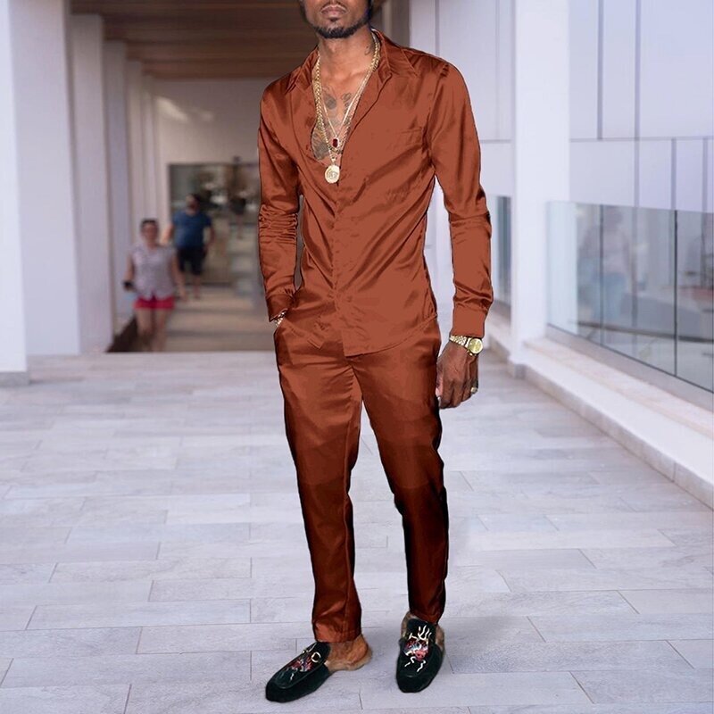 Hip Hop Style Fashion 3D Printing Casual Long Sleeve Shirt Suit