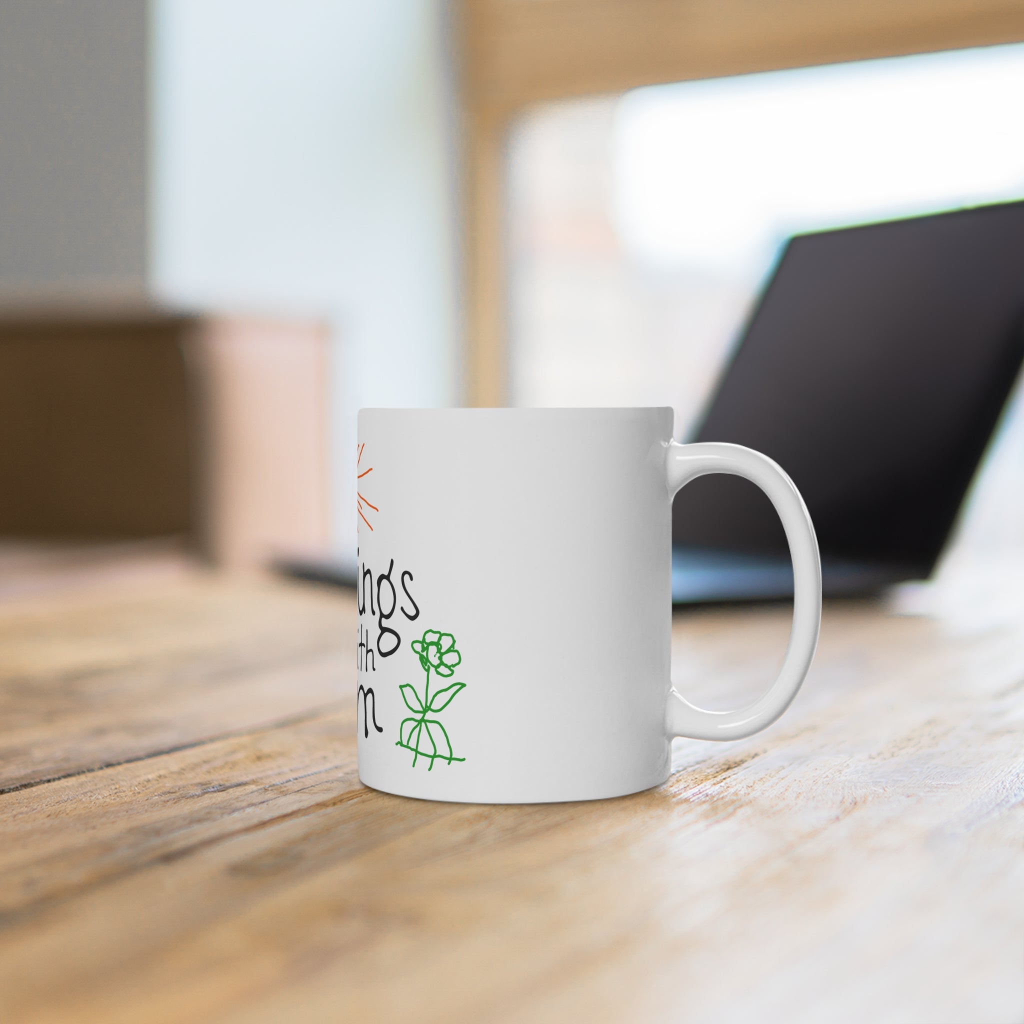 Mornings Start With Mom Ceramic Mug