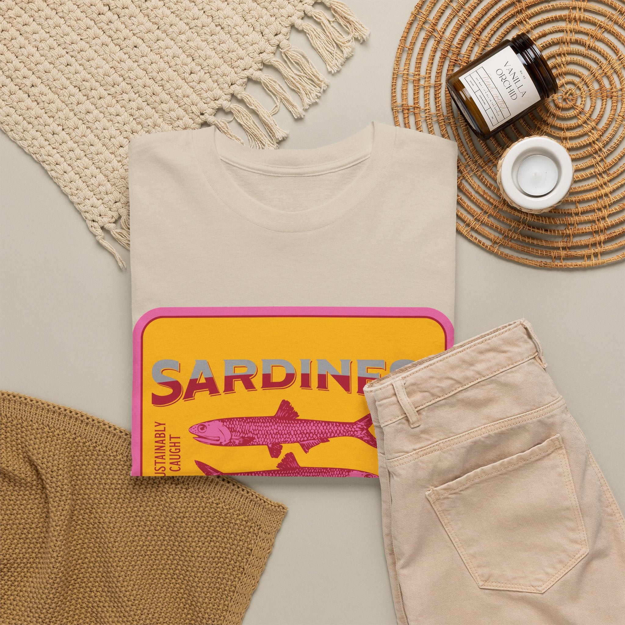 Sardines in Extra Virgin Olive Oil Vintage Graphic T-Shirt