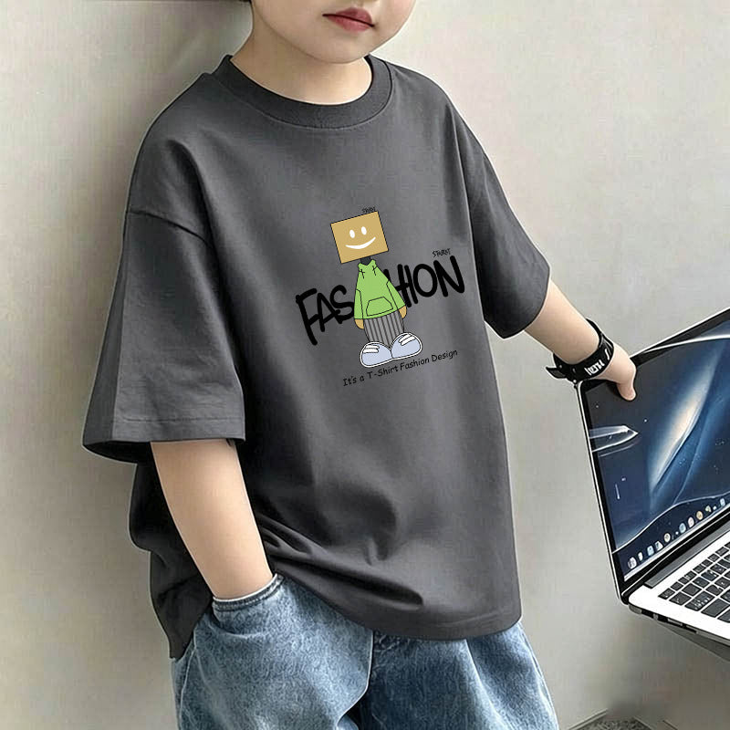 Casual Loose Short Sleeve T-Shirt for Boys