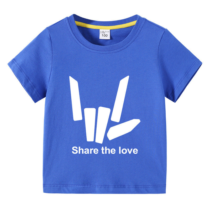 Children's summer short sleeved T-shirt