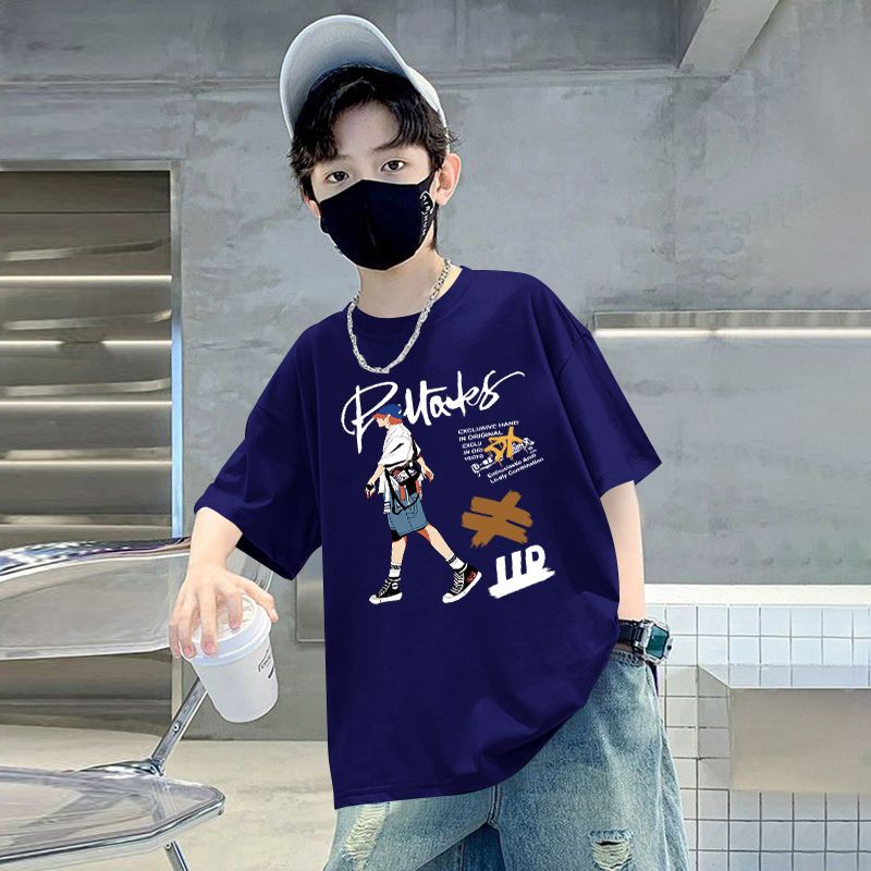 Children's Boy Short Sleeve T-Shirt  Kids Baby Half Sleeve Top for Medium and Large Sizes