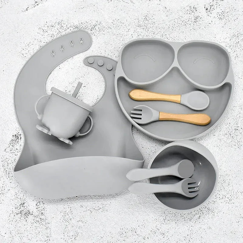 8-11 Piece Baby Training Dinner Plate Bowl - Bellarte Enchanté 8-11 Piece Baby Training Dinner Plate Bowl