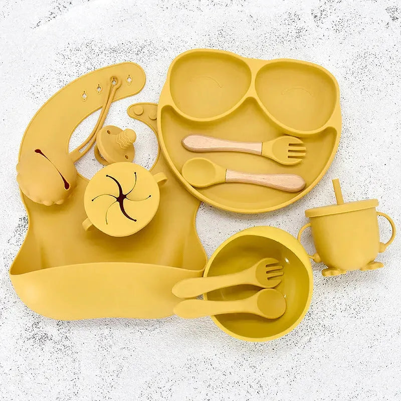 8-11 Piece Baby Training Dinner Plate Bowl - Bellarte Enchanté 8-11 Piece Baby Training Dinner Plate Bowl