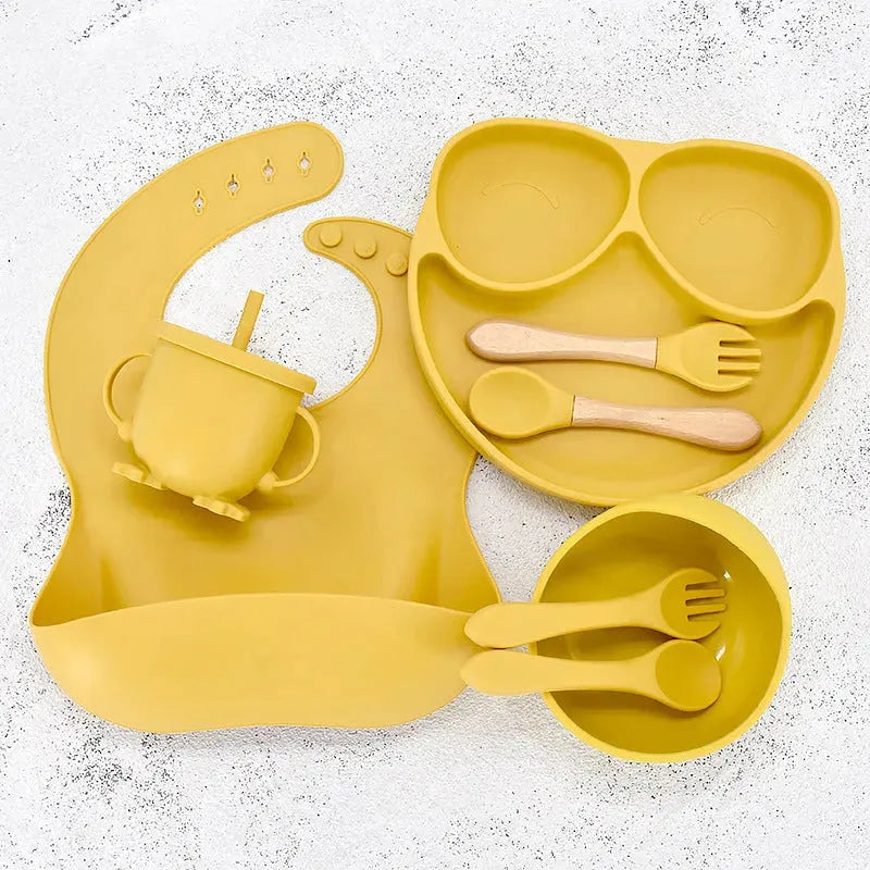 8-11 Piece Baby Training Dinner Plate Bowl - Bellarte Enchanté 8-11 Piece Baby Training Dinner Plate Bowl