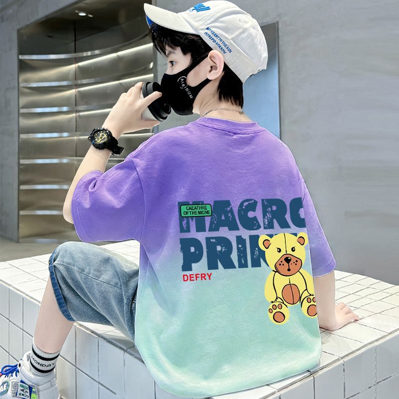 Printed Round Neck Short Sleeve T-Shirt for Boys