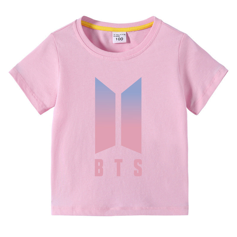 Children's summer short sleeved T-shirt