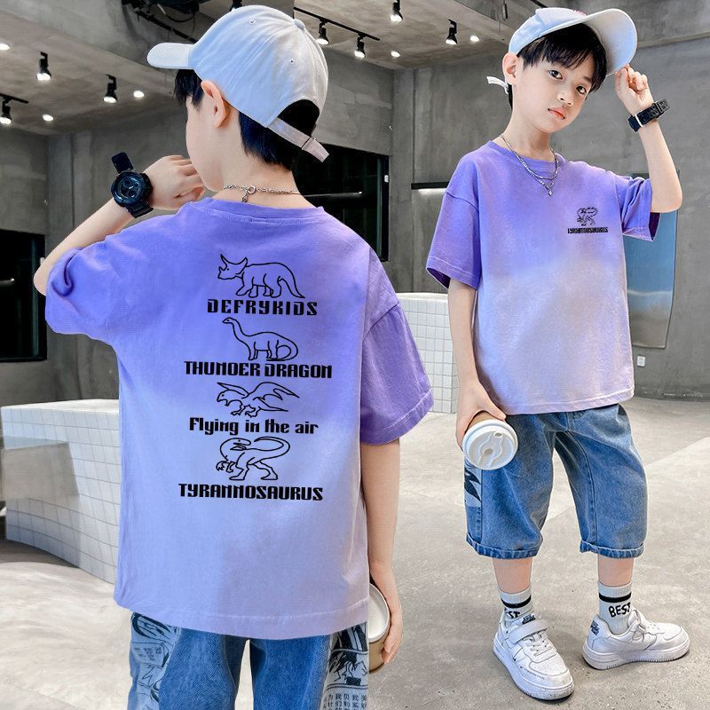 Children's Printed Holiday-Style Breathable T-Shirt for Boys