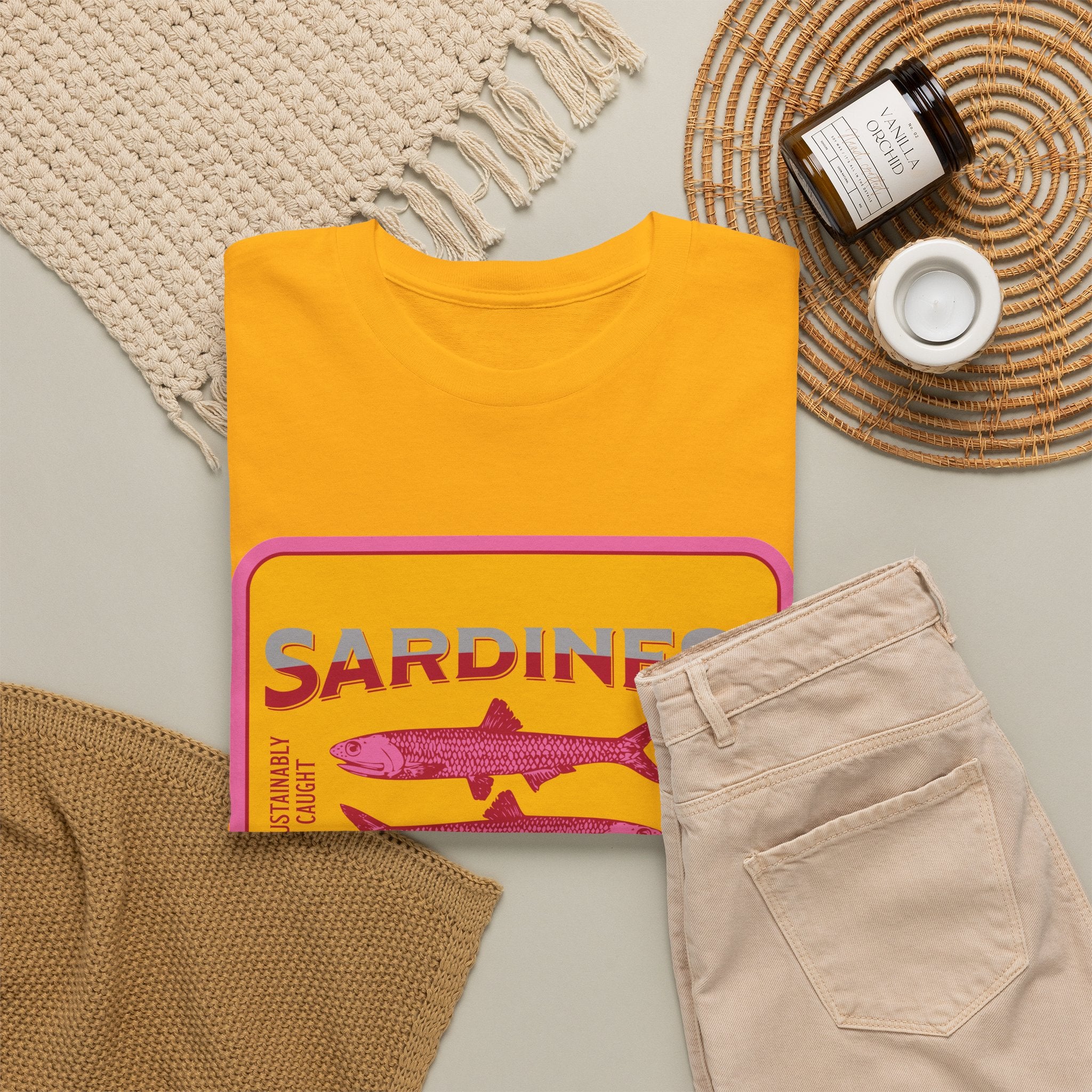 Sardines in Extra Virgin Olive Oil Vintage Graphic T-Shirt