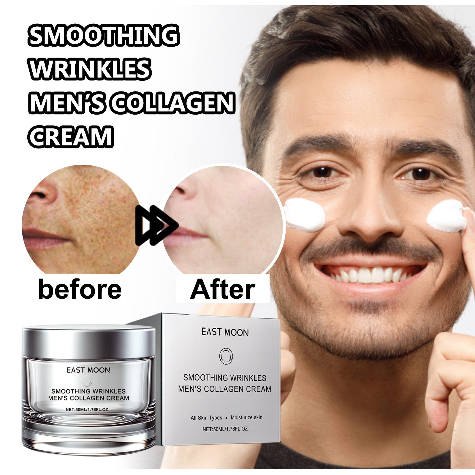 Men's Collagen Egg White Icing Fading Wrinkle Hydrating Cream