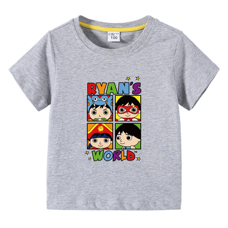 Children's summer short sleeved T-shirt