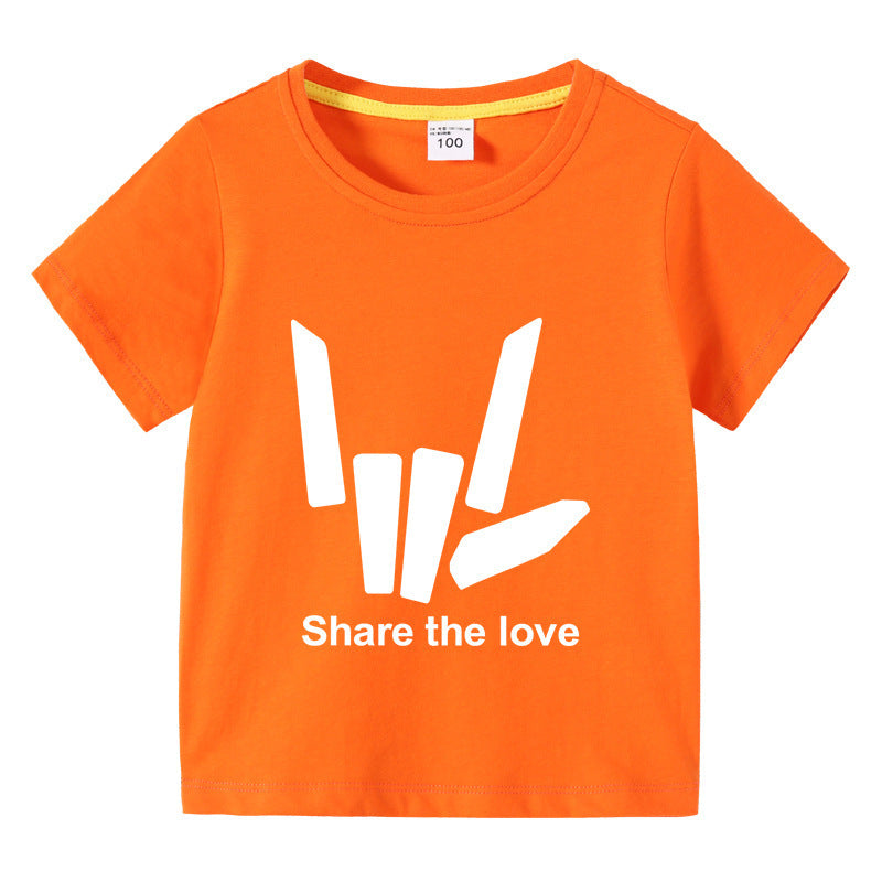 Children's summer short sleeved T-shirt