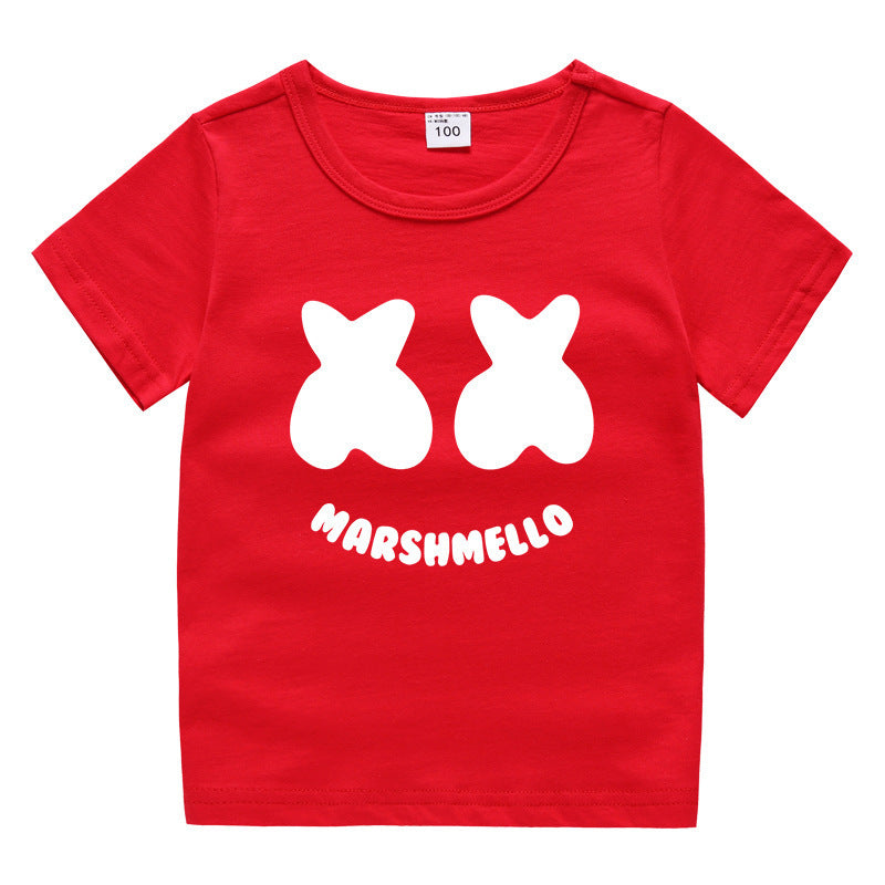 Kids' Marshmelo Cartoon Graphic T-Shirt – Short Sleeve Cotton Tee | 90–150