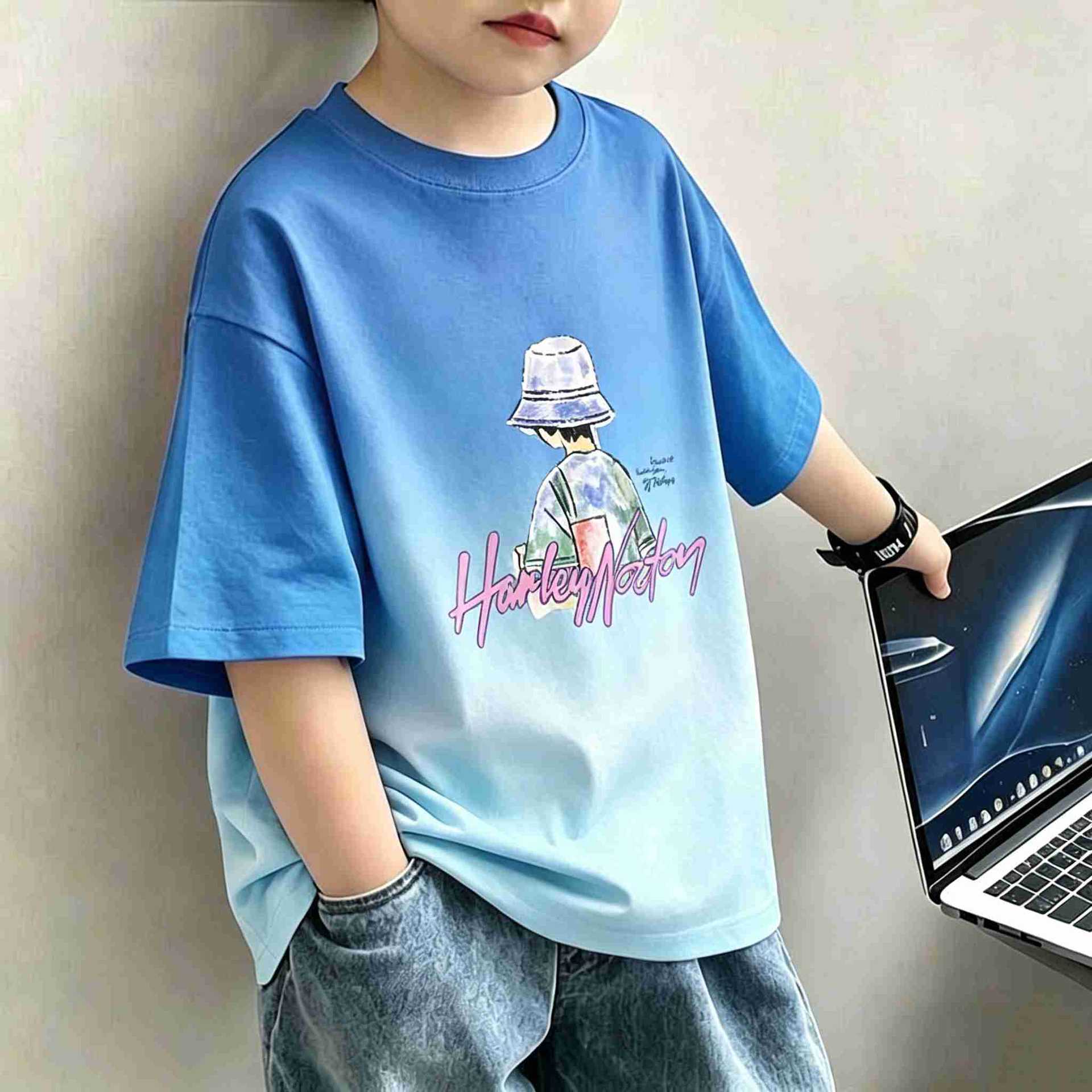 Boys' Short Sleeve T-Shirt, Trendy and Cool Casual Top for Kids