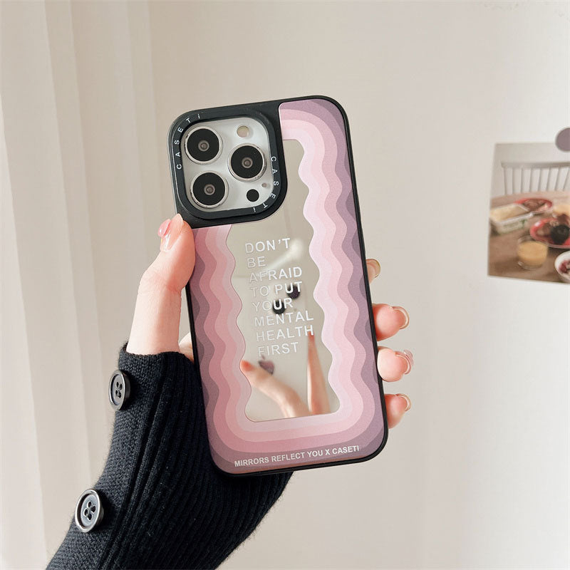 Ins Style Inspirational Letter Mirror Phone Case