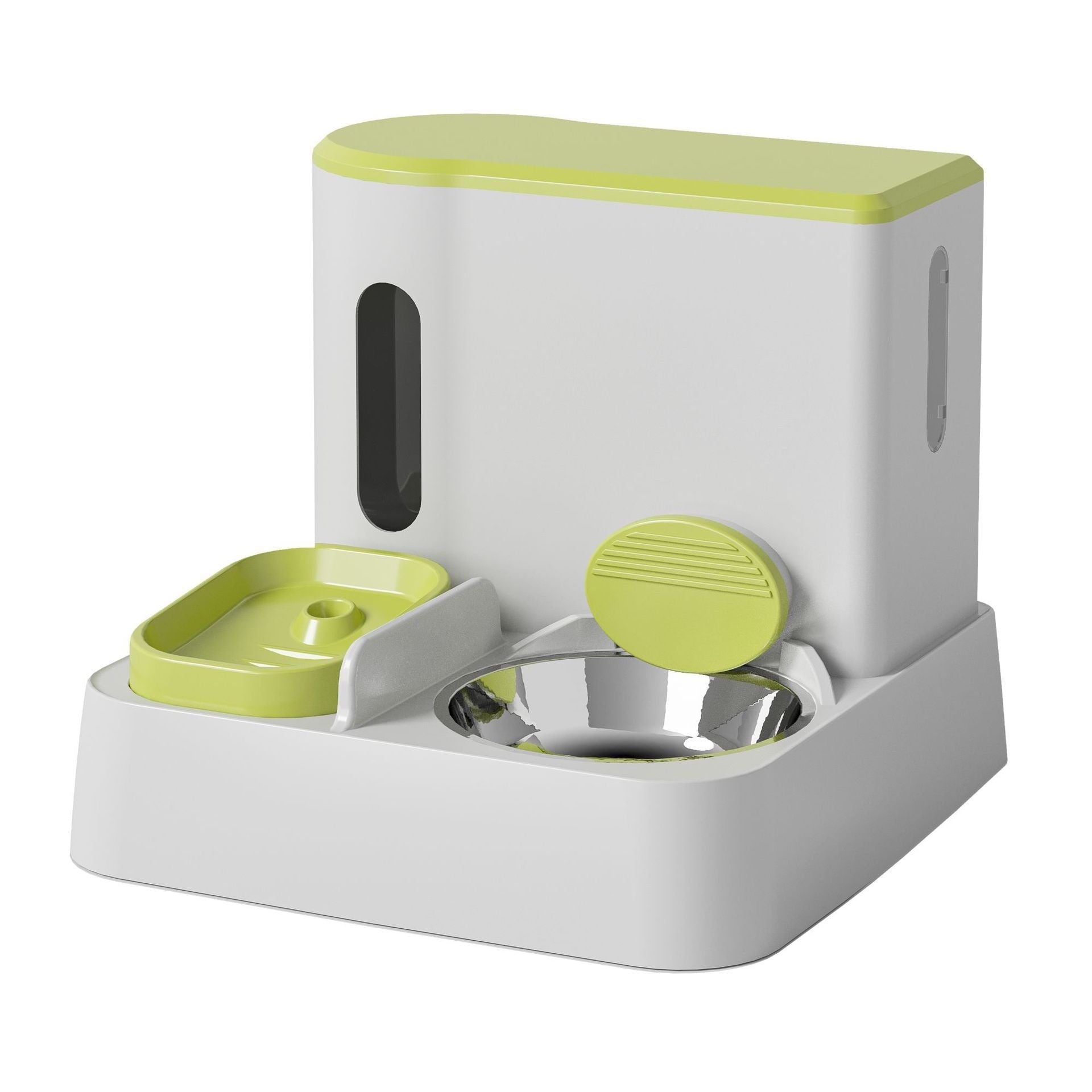 Cat Automatic Pet Feeder Water Dispenser Integrated Double Bowl Drinking Pet