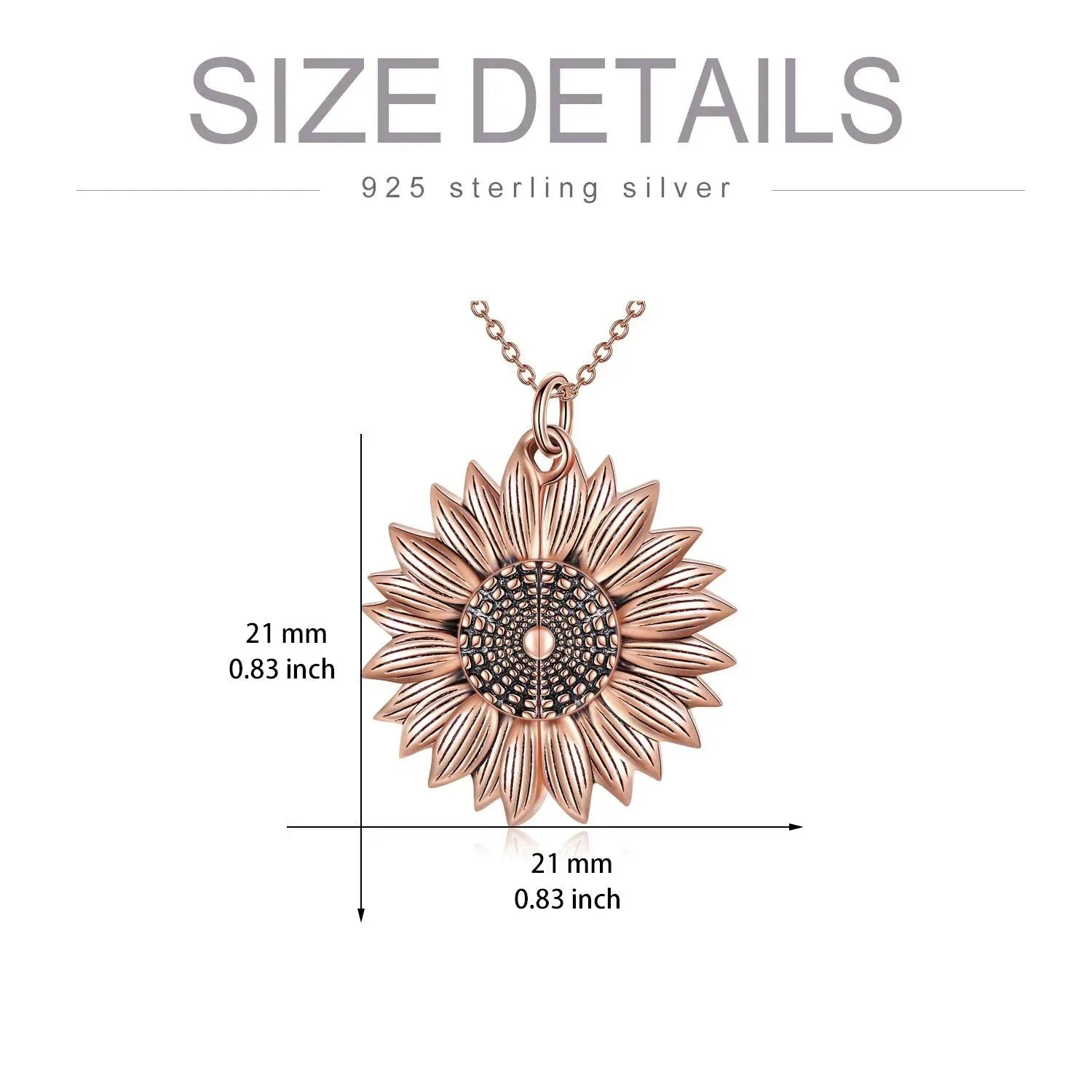925 Sterling Silver Sunflower Photo Locket Necklace You Are My Sunshine Engraved Pendant - Bellarte Enchanté 925 Sterling Silver Sunflower Photo Locket Necklace You Are My Sunshine Engraved Pendant