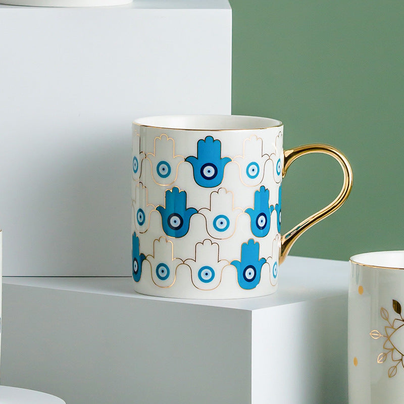 Nordic Light Luxury Ceramic Couple Mug Water Cup