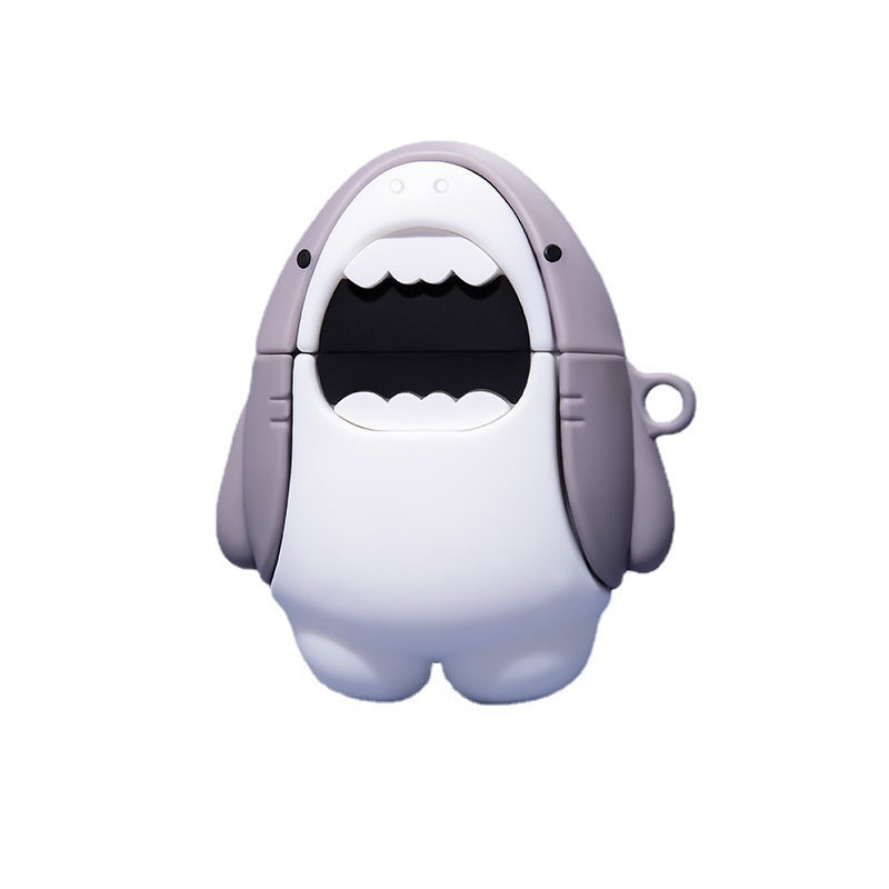 Earphone Sleeves Protective Shell Second Generation Airpods23pro Raincoat Shark Cute Cartoon