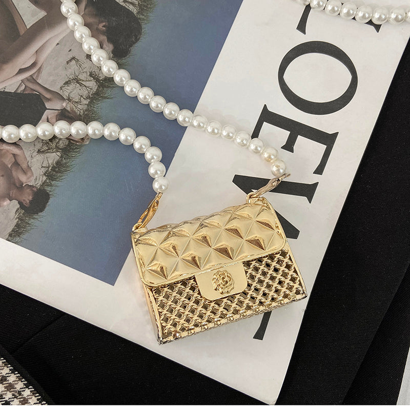 Fashion Personality Mini Bag Women's Pearl Chain