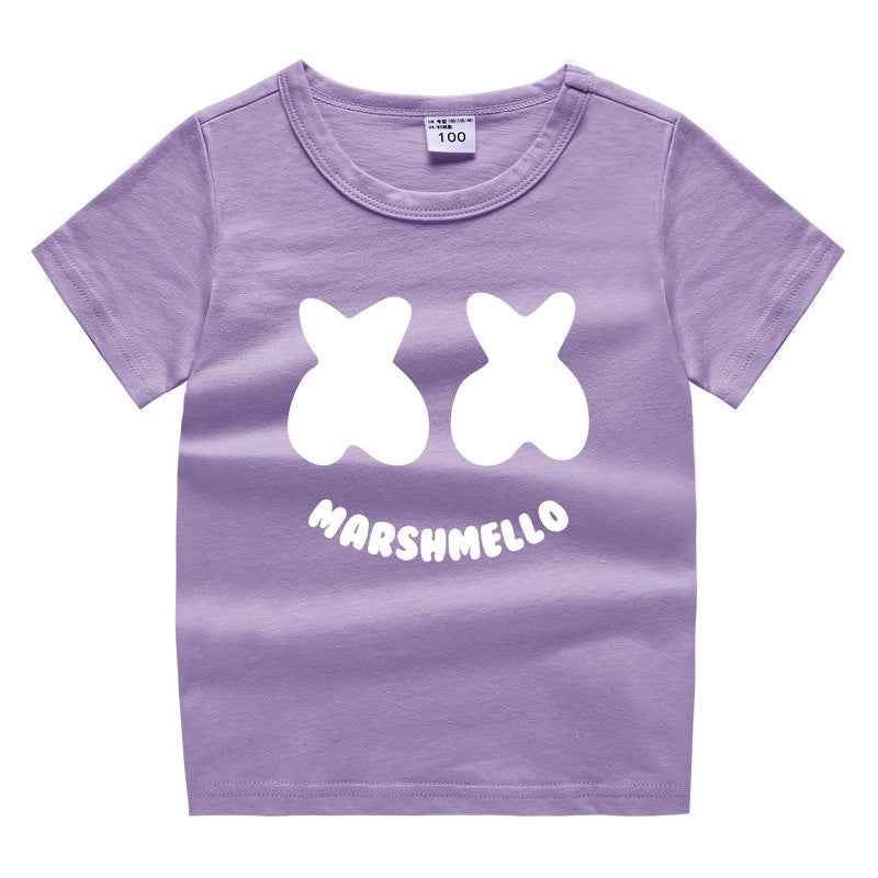 Kids' Marshmelo Cartoon Graphic T-Shirt – Short Sleeve Cotton Tee | 90–150