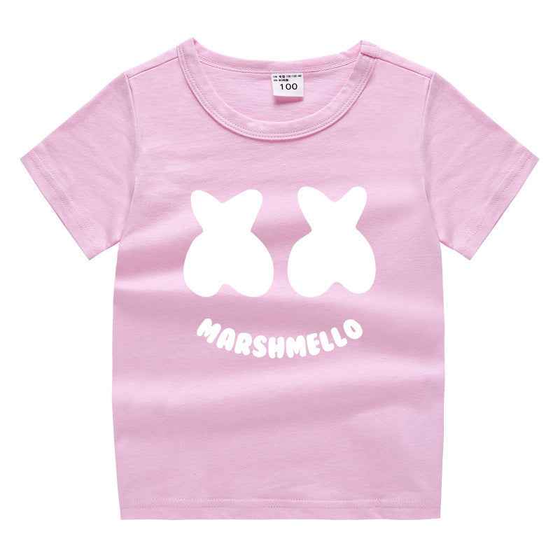 Kids' Marshmelo Cartoon Graphic T-Shirt – Short Sleeve Cotton Tee | 90–150