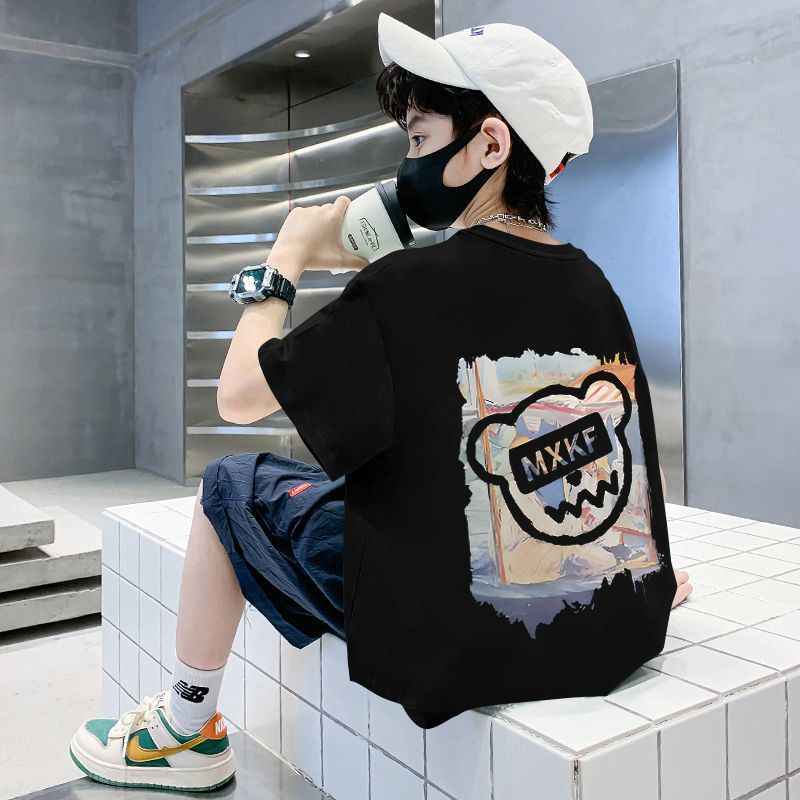 Children's Boy Short Sleeve T-Shirt Kids Baby Half Sleeve Top Medium and Large Size