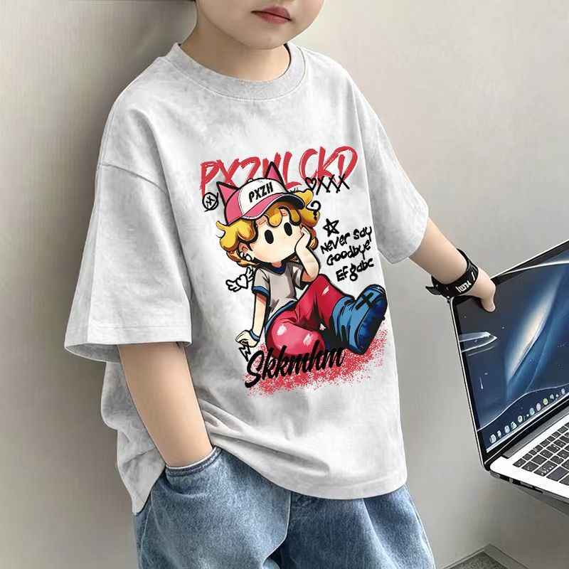 Children's Color-Blocked Short Sleeve T-Shirt Boy