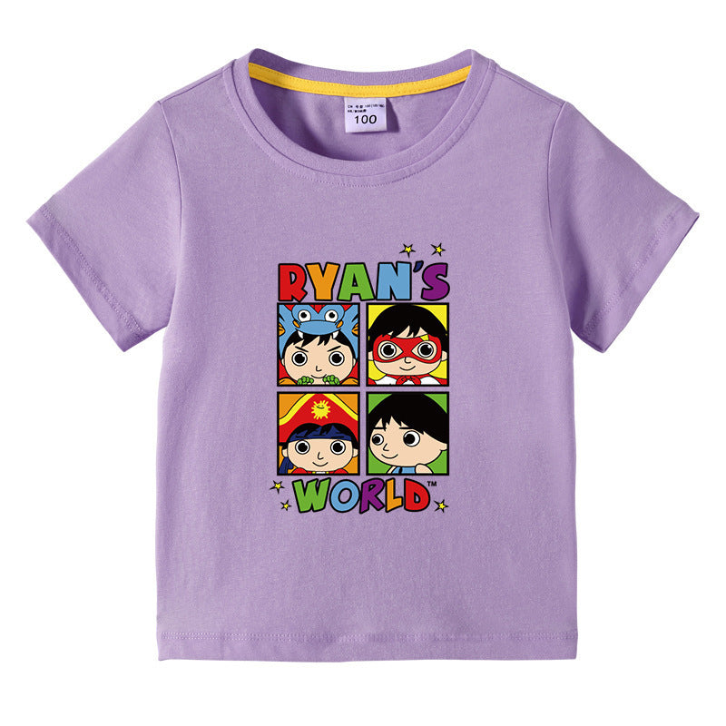 Children's summer short sleeved T-shirt