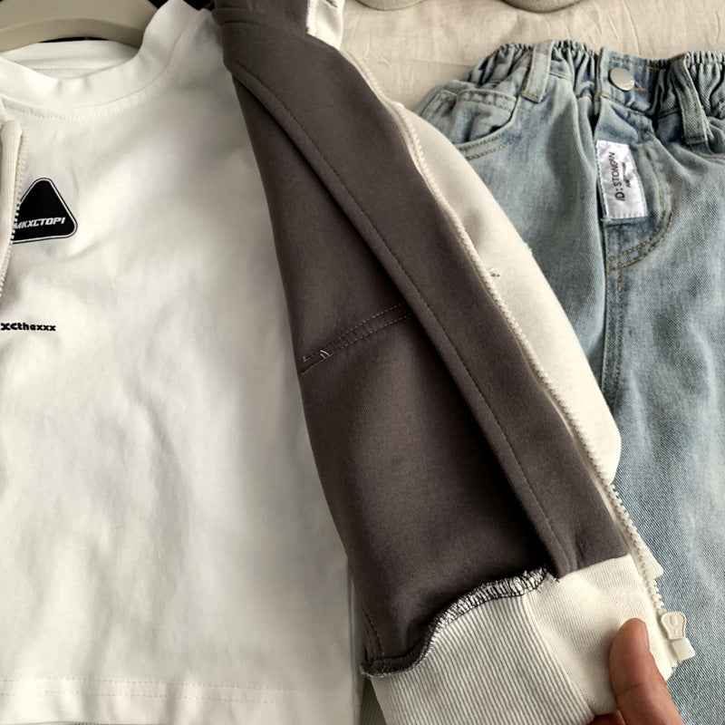 Spring and Autumn Children's Hoodies Zipper  Children's Clothing
