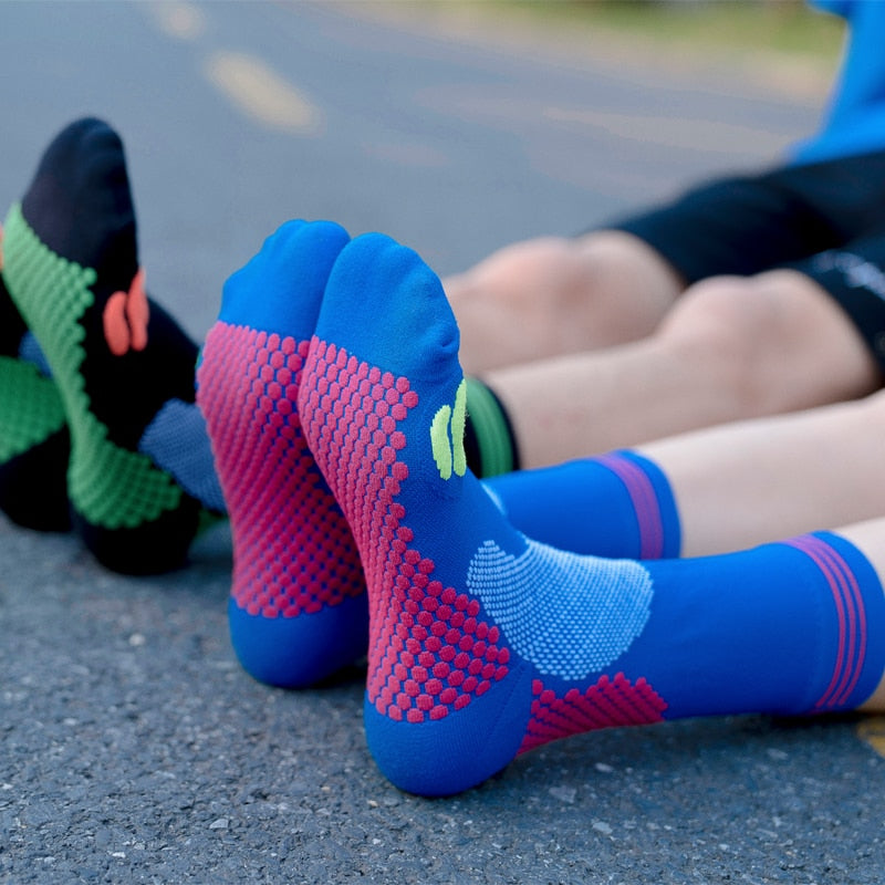 Men Women Compression Socks Profession Breathable10-15mmHg Marathon Socks Outdoor Anti Fatigue Sport Cycling Running Sock