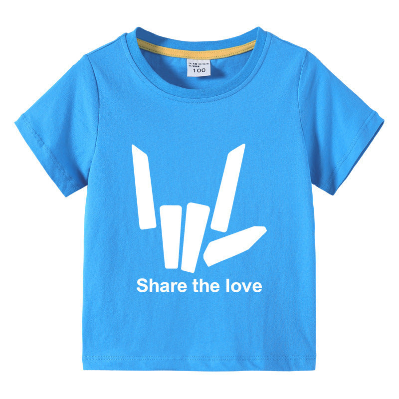 Children's summer short sleeved T-shirt