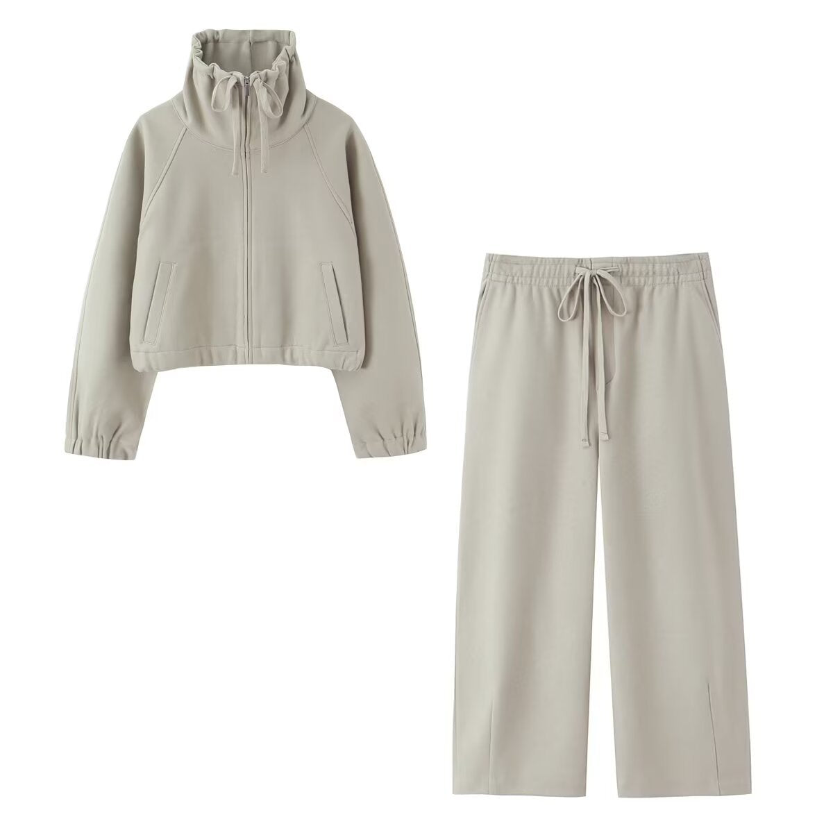 Women's Soft Hoodie & Pants Loungewear Set – Button-Front Tracksuit, Sizes XS–L