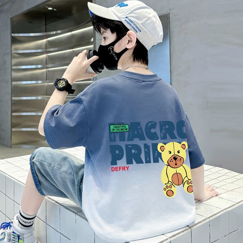Printed Round Neck Short Sleeve T-Shirt for Boys
