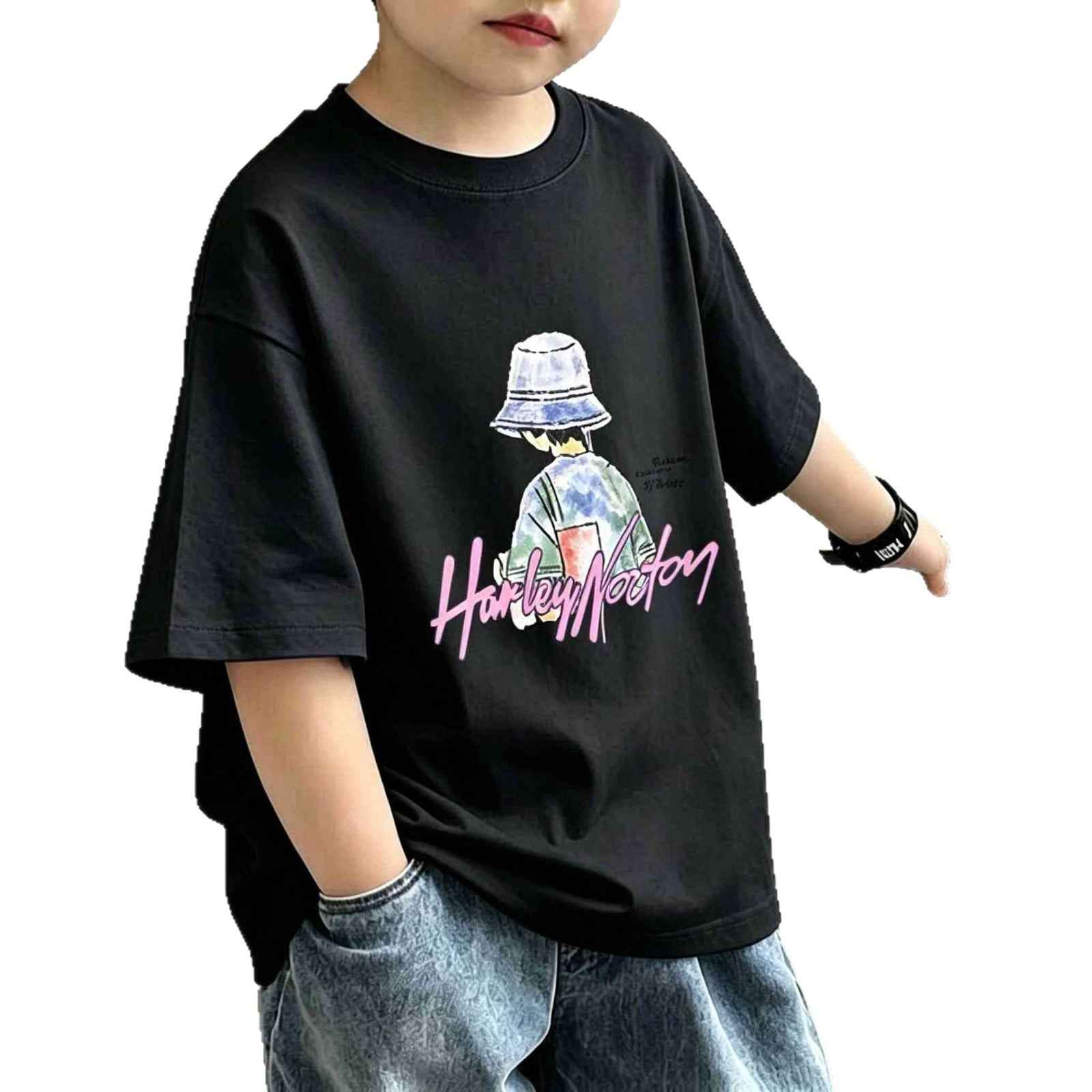 Boys' Short Sleeve T-Shirt, Trendy and Cool Casual Top for Kids
