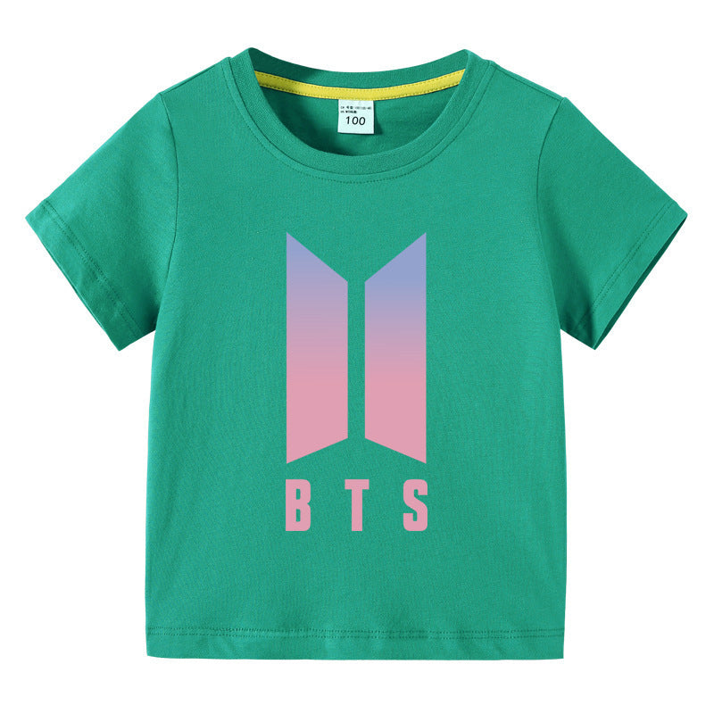 Children's summer short sleeved T-shirt